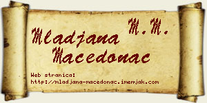 Mlađana Macedonac vizit kartica